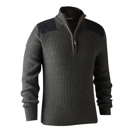 Pull Homme Deerhunter Rogaland Knit With Zip Neck - Gris