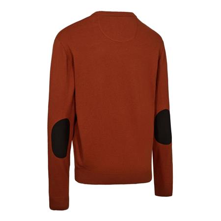 PULL HOMME DEERHUNTER TRICOT COL EN V HARRINGTON - OAK RUST MELANGE