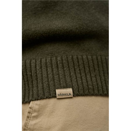 PULL HOMME HARKILA VINCENT MERINO HALF ZIP - ROSIN