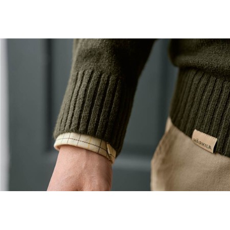 PULL HOMME HARKILA VINCENT MERINO V-NECK - ROSIN