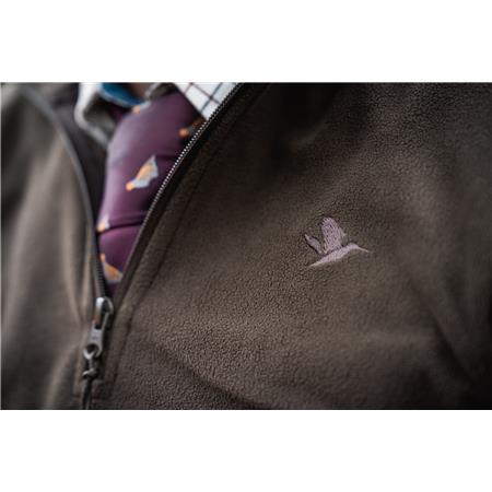 PULL HOMME SEELAND BENJAMIN HALF ZIP - DARK BROWN