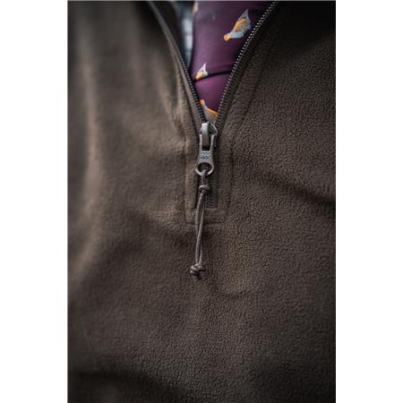 PULL HOMME SEELAND BENJAMIN HALF ZIP - DARK BROWN