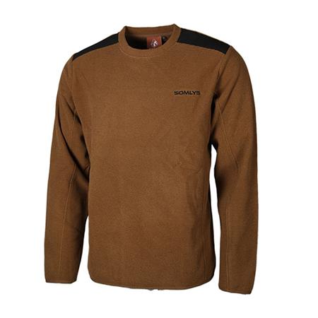 PULL HOMME SOMLYS 153 COL ROND - MARRON
