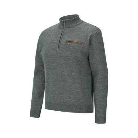Pull Homme Verney Carron La Ligne Rocheval Zip - Forêt