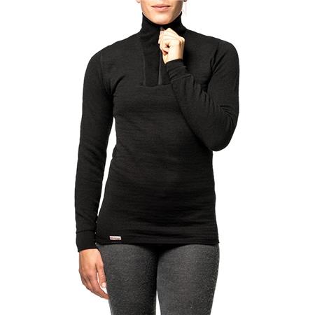 PULL MIXTO WOOLPOWER ZIP TURTLENECK 200 - NOIR