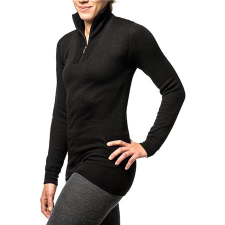 PULL MIXTO WOOLPOWER ZIP TURTLENECK 200 - NOIR
