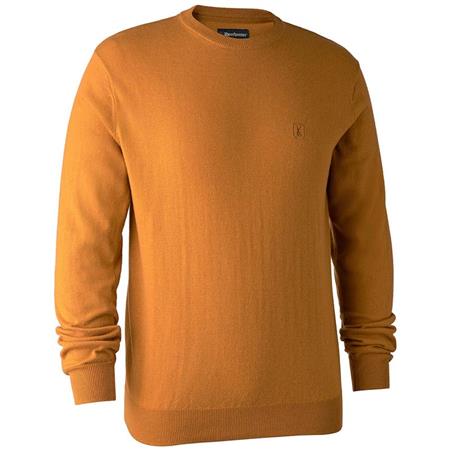 Pullover Herren Deerhunter Kingston With O-Neck - Ocker