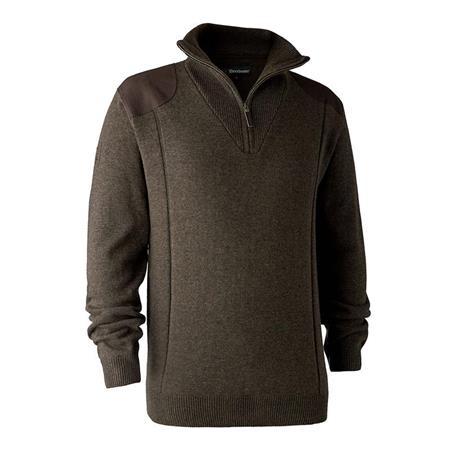 Pulôver Homem Deerhunter Sheffield With Zip-Neck - Castanho