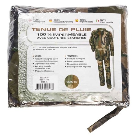 RAINPROOF JACKET + MAN PANTS PERCUSSION - CAMO