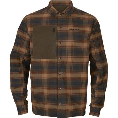REVERSIBLE MEN'S LONG SLEEVE SHIRT HARKILA EIRIK - MEMBRANE- OLIVE/BURGUNDY