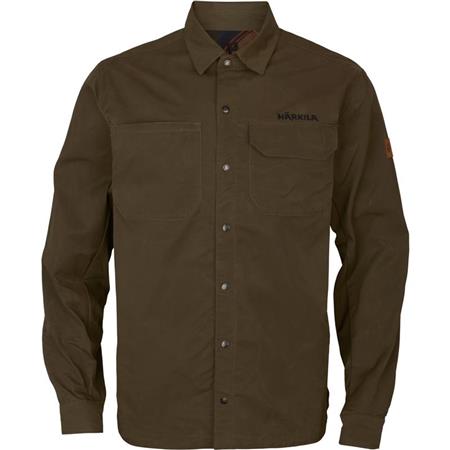 Reversible Men's Long Sleeve Shirt Harkila Eirik - Membrane- Olive/Burgundy