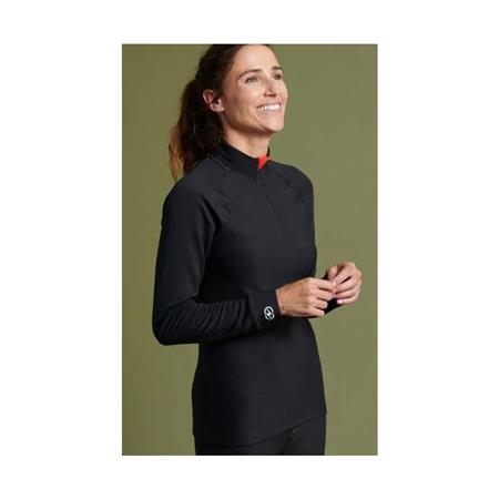 ROUPA INTERIOR FEMININA DAMART TEE SHIRT THERMOLACTYL COMFORT 5 ZIP - PRETO