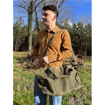 SAC DE VOYAGE LE PAIRON BÉCASSIER TOILE CIRÉE TRADITIONNEL