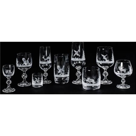 Série Claudia De Verres En Cristal Gravés À La Main De Qualité Supérieure - Fritzmann Fritzmann Qualité Supérieure - Partij Van 6