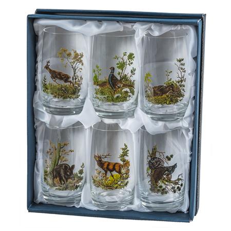 Série Claudia De Verres En Cristal Vitrifié De Qualité Supérieure - Fritzmann Fritzmann En Coffret Cadeau - Partij Van 6