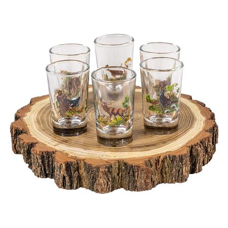 Service À Liqueur - Rondin De Bois - Fritzmann Fritzmann Sur Rondin De Bois - Partij Van 6