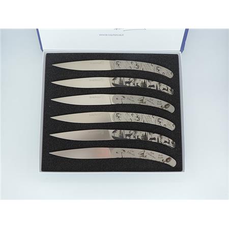 Set Med Bordsknivar Le Coq Français Fôret