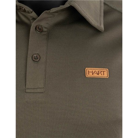 SHORT-SLEEVE MEN'S POLO HART PACE - DARK OLIVE