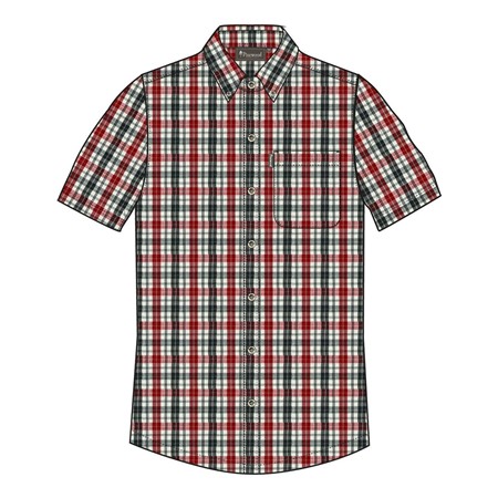 Short-Sleeve Men's Shirt Pinewood Summer Shirt - Red/Grey
