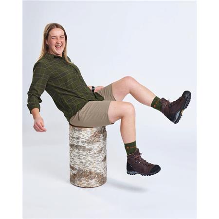 SHORTS TIL KVINDER PINEWOOD ABISKO LIGHT STRETCH - MULDVARPEBRUN