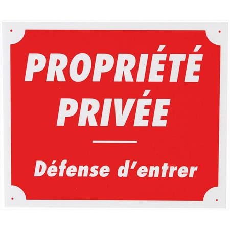Signaalbord Januel ”Propriété Privée” Plastique Alvéolé