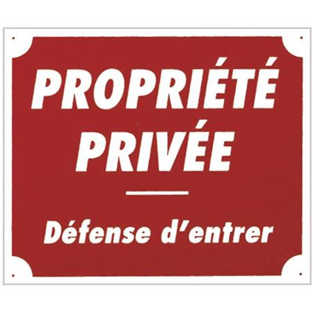 Signalisierungspanneau Europ Arm Propriete Privee