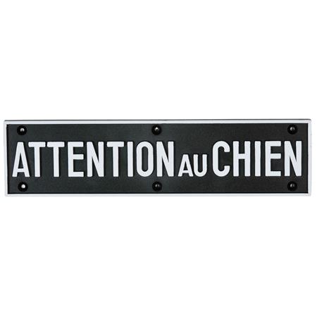 Signalisierungsschild Januel Attention Au Chien - Noir