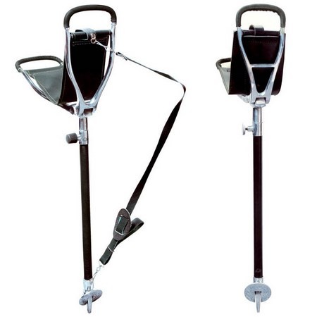 Sitzstock (Teleskop) Stock Leder-Umhüllt Januel