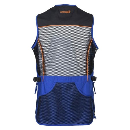 SKYTTEVEST TIL MÆND PERCUSSION BALL TRAP EVO - SORT/BLÅ