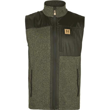 Sleeveless Polar Fleece For Men - Willow Green/Shadow Brown Harkila Kalix - Willow Green/Shadow Brown