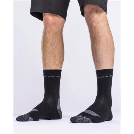 SOCKEN PINEWOOD INSECTSAFE COTTON LONG - SCHWARZ