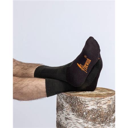 SOCKS PINEWOOD TREKKING MERINO - VERT/MARRON
