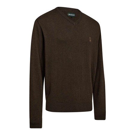 Softshell Herre Deerhunter Harrington V-Neck Kni - Brun Melange
