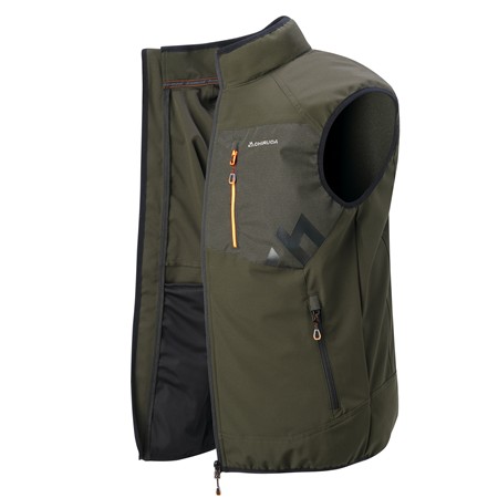 SOFTSHELL SANS MANCHE HOMME CHIRUCA HYPERION 01 - VERT/MARRON