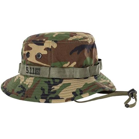 SOMBRERO DEL CUBO - CAMUFLAJE BOSQUE 5.11 BOONIE - WOODLAND CAMO