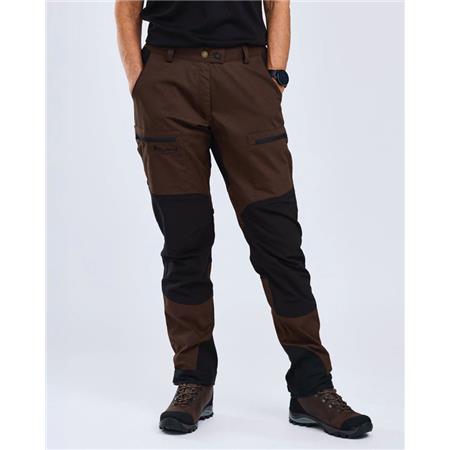 SPODNIE DAMSKIE PINEWOOD CARIBOU TC - BRĄZOWY/CZARNY