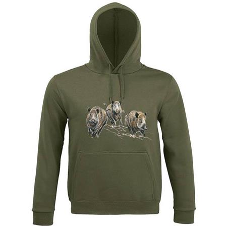 Sudadera Hombre Bartavel Harde Sangliers T1103 - Kaki