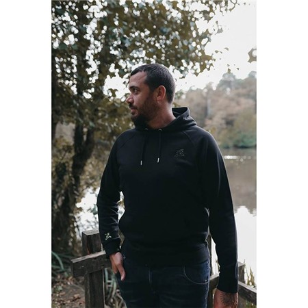 Sudadera Hombre Le Pairon Bécassier Con Capucha Doble Bordado Verde - Negro