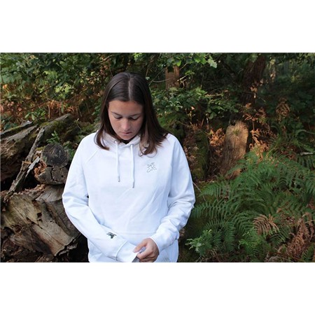 Sudadera Mujer Le Pairon Bécassier Con Capucha - Blanco