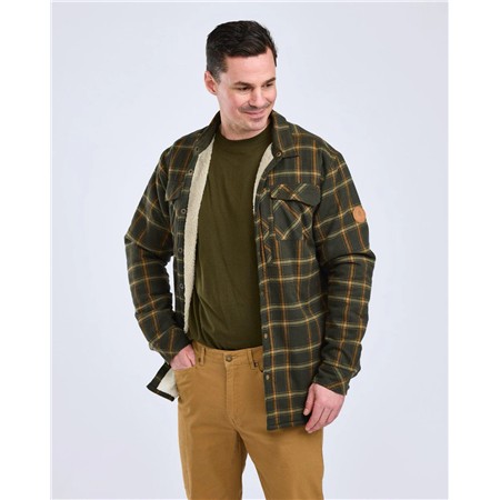 SURCHEMISE HOMME PINEWOOD PILE OVERSHIRT - GREEN/BRONZE