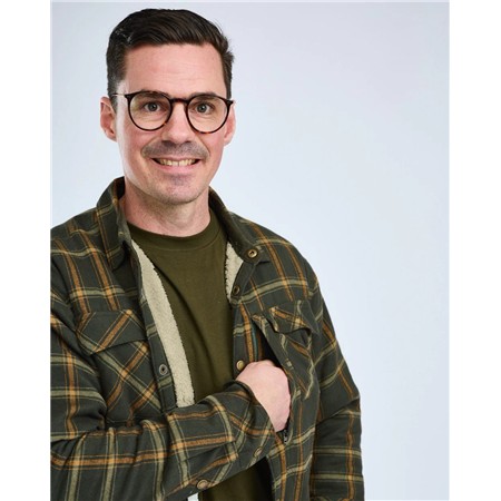 SURCHEMISE HOMME PINEWOOD PILE OVERSHIRT - GREEN/BRONZE