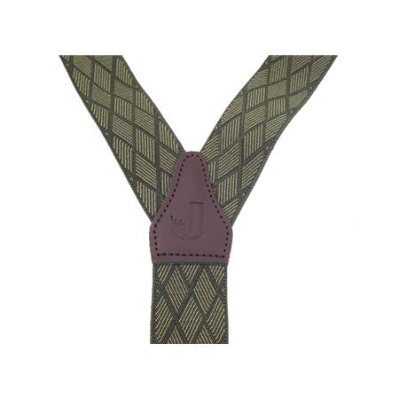 SUSPENDERS JANUEL 3 PINCES - GREEN CHECKERED