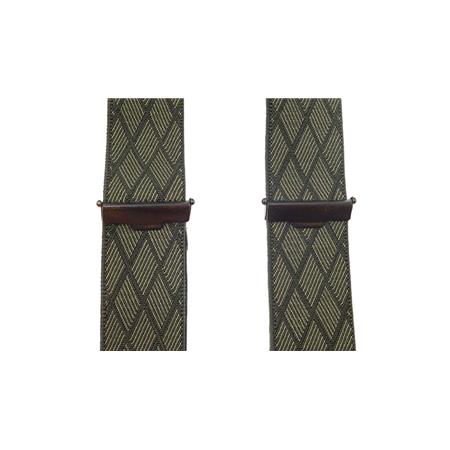 SUSPENDERS JANUEL 3 PINCES - GREEN CHECKERED