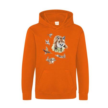 SWEAT ENFANT BARTAVEL THEME CHASSE T1101 - ORANGE