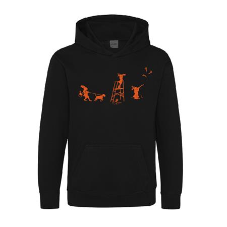 SWEAT ENFANT BARTAVEL THEME CHASSE T1168 - NOIR