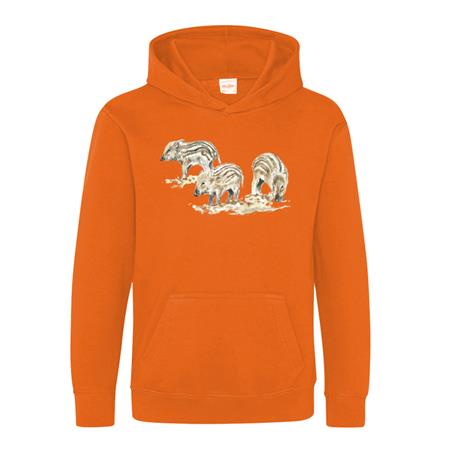 SWEAT ENFANT BARTAVEL THEME CHASSE T589 - ORANGE