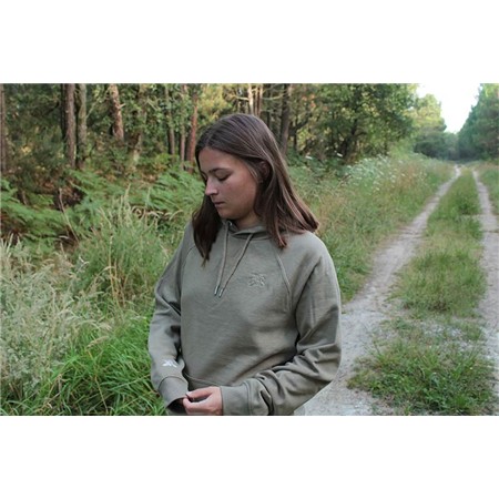 Sweat Femme Le Pairon Bécassier À Capuche - Kaki