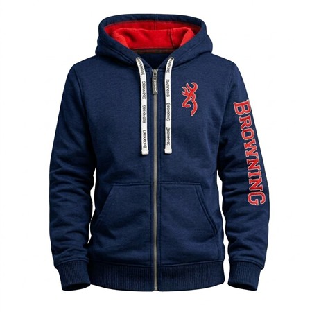 Sweat Homem Com Fecho - Azul Browning Zippé Snapshot - Bleu