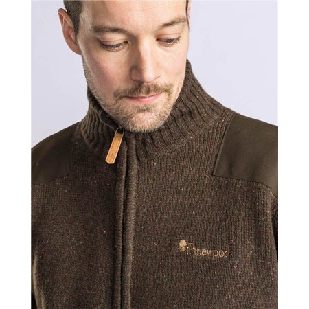SWEAT HOMEM PINEWOOD HURRICANE FULL ZIP - MARRON