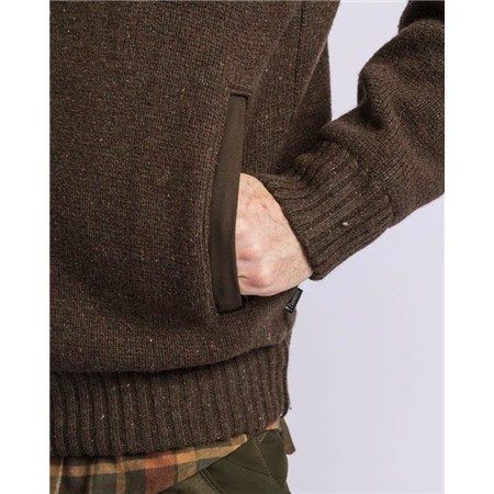 SWEAT HOMEM PINEWOOD HURRICANE FULL ZIP - MARRON